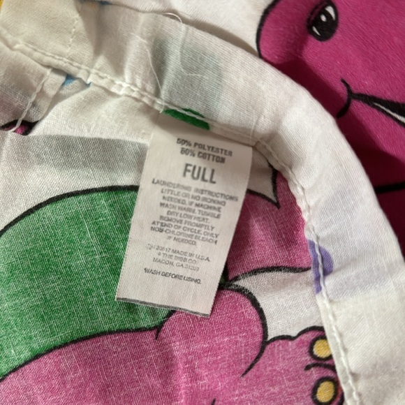 Vintage Barney flat full size sheet - Picture 2 of 2